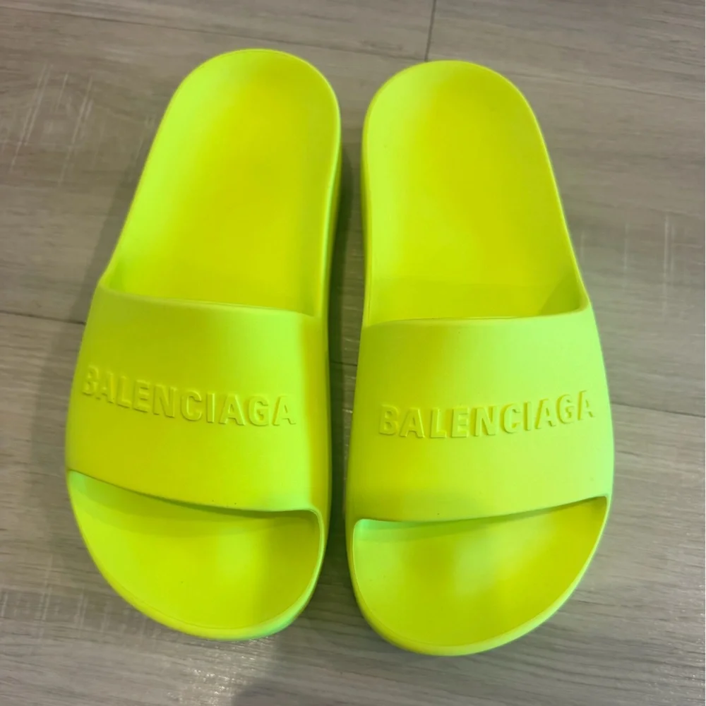 Balenciaga Platform Sandals Fluo Yellow - Picture 1 of 7